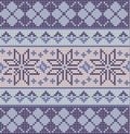 Seamless blue fair isle pattern