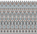 Seamless blue floral border with traditional Asian design elements Royalty Free Stock Photo
