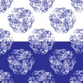 Seamless blue floral pattern. Background in the style of Chinese Royalty Free Stock Photo