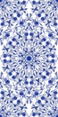 Seamless blue floral pattern. Background in the style of Chinese painting on porcelain. Royalty Free Stock Photo