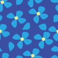 Seamless blue flower pattern background