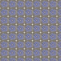Seamless Blue and Gold Star Tile Geometric Pattern Royalty Free Stock Photo