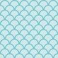 Seamless blue and green fish scales skin pattern. Squama texture. Japanese traditional mermaid ornament Royalty Free Stock Photo