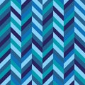 Seamless blue herringbone chevron zig zag pattern background