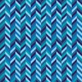 Seamless blue herringbone chevron zig zag pattern background