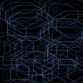 Seamless Blue Line Hexagon - Wallpaper Backgrounds Collection Royalty Free Stock Photo