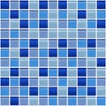 Seamless blue mosaic Glossy tiles texture pattern  realistic vector Royalty Free Stock Photo