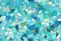 Seamless blue mosaic texture. Watercolor geometric pattern. Stained glass effect. Generative AI illustration Royalty Free Stock Photo