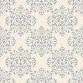 Seamless blue ornamental pattern. Decorative floral background.