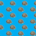 Seamless blue pattern with silver tinsel Royalty Free Stock Photo