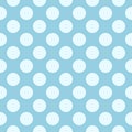 Seamless blue polka dot background pattern Royalty Free Stock Photo