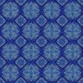 Seamless blue retro bricks patterns fractal shapes. Psychedelic texture of cube digital design for textile Royalty Free Stock Photo