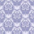 Seamless blue retro damask Wallpaper for Design