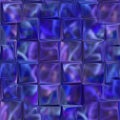Seamless blue texture with protruding cubes. Glass squares stick out unevenly from the surface.