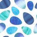 Seamless painted blue easter eggs pattern