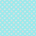Seamless blue vector envelopes pattern