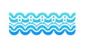 Seamless Blue Water Wave Pattern Line, vector design Generative AI Royalty Free Stock Photo