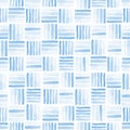 Seamless blue watercolor pattern on white background. Watercolor seamless pattern with squares Royalty Free Stock Photo