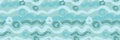 Seamless Blue Waves Hand Drawn Sea Style Pattern. Royalty Free Stock Photo