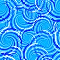 Seamless Blue Whirl Pattern