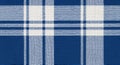 Seamless Blue and White Plaid Fabric Texture Royalty Free Stock Photo