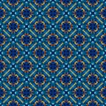 Seamless blue yellow elegant pattern background