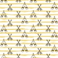 Seamless boho navajo teepee pattern