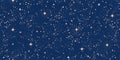 Seamless boho pattern with stars on a blue background for tarot, astrology. Magic cosmic sky, abstract esoteric ornament