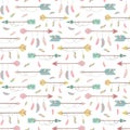 Seamless boho pattern. Vector image on national American motifs.