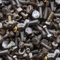 Seamless bolts and nuts - background for continuous replicate Royalty Free Stock Photo