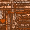 Seamless Bon appetit! pattern