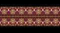 seamless border with decorative ethnic elements. Moroccan style. Pink horizontal arabian pattern with decorative elements. Design