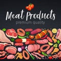 Seamless border gastronomic meat products