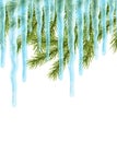 Seamless border with icicles Royalty Free Stock Photo
