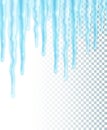 Seamless border with icicles Royalty Free Stock Photo