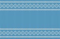 Seamless border. Knitted pattern on a light blue background