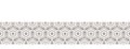 Seamless border pattern hand drawn honeycomb trellis background. Geometric monochrome cell stripe. Vector ribbon edging trim Royalty Free Stock Photo