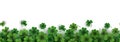 Seamless border with shamrock leaves. Saint Patrick seamless banner with clover