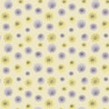 Seamless botanical pattern abstract hand drawn blueberries beige grey background, fabric