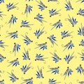 Petrikyvka blue twig. An interesting plant print for your creativity, for printing on things, on fabric