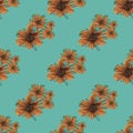 Orange blossom flowers pattern