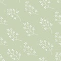 Seamless botanical pattern in black and white