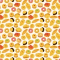 Seamless bread pattern