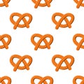 seamless bretzel pattern. vector illustration on a white background