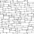 Seamless brick wall background (drawn with ink).