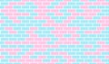 Seamless brick wall pattern. Blue and pink ceramic tile. Modern vector background.