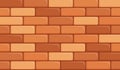 Seamless brick wall pattern vector background of red and orange clay bricks Royalty Free Stock Photo