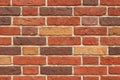 Seamless brick wall texture in red and brown Royalty Free Stock Photo