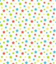 Seamless bright abstract pattern with stars isolated on white Royalty Free Stock Photo