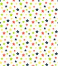 Seamless bright abstract pattern with stars isolated on white Royalty Free Stock Photo